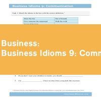 Business Idioms 9: Communication
