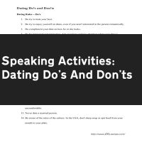 Dating Do's And Don'ts