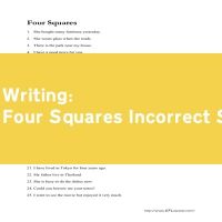 Four Squares Incorrect Sentences