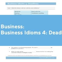 Business Idioms 4: Deadlines